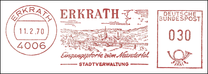 Frankatura mechaniczna: Erkrath, 11.02.1970