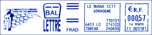 Frankatura mechaniczna: Le Bugue, 31.01.2011