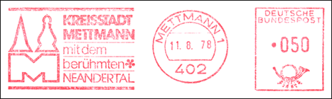 Frankatura mechaniczna: Mettmann 1, 11.08.1978