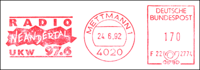 Frankatura mechaniczna: Mettmann 1, 24.06.1992