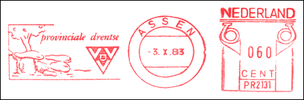 Frankatura mechaniczna: Assen, 3.10.1983