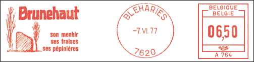 Frankatura mechaniczna: Bléharies, 7.06.1977
