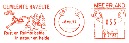 Frankatura mechaniczna: Havelte, 8.08.1977