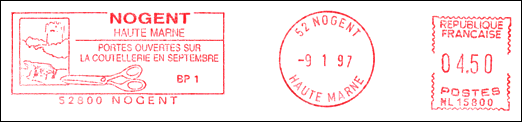 Frankatura mechaniczna: Nogent, 9.01.1997
