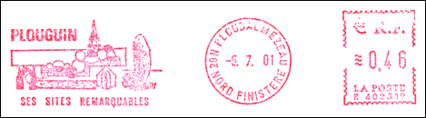 Frankatura mechaniczna: Ploudalmézeau, 5.07.2001
