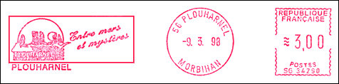 Frankatura mechaniczna: Plouharnel, 9.03.1998