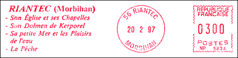 Frankatura mechaniczna: Riantec, 20.02.1997