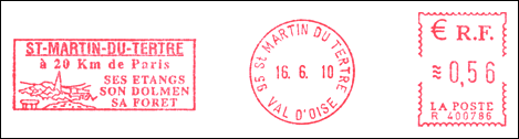 Frankatura mechaniczna: Saint-Martin-du-Tertre, 18.09.1990