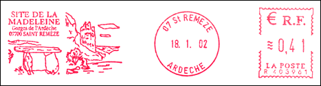 Frankatura mechaniczna: Saint-Remèze, 18.01.2002