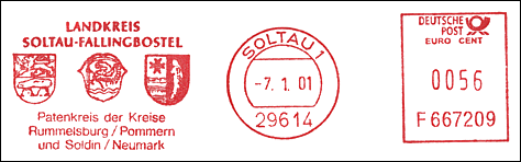 Frankatura mechaniczna: Soltau 1, 7.01.2001