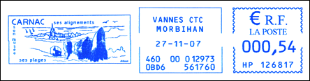 Frankatura mechaniczna: Vannes CTC, 27.11.2007