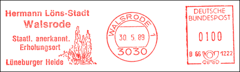 Frankatura mechaniczna: Walsrode 1, 30.05.1989