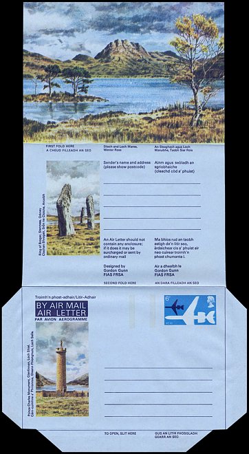 Całostka - aerogram: Wielka Brytania LF 32