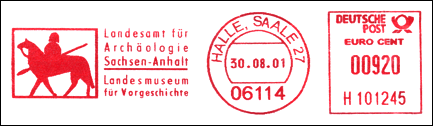 Frankatura mechaniczna: Halle 27, 30.08.2001