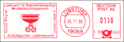 Frankatura mechaniczna: Lübstorf, 26.11.1998
