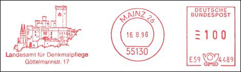 Frankatura mechaniczna: Mainz 26, 16.08.1996