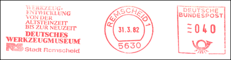 Frankatura mechaniczna: Remscheid 1, 31.03.1982