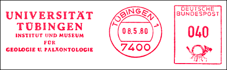 Frankatura mechaniczna: Tübingen, 8.05.1980