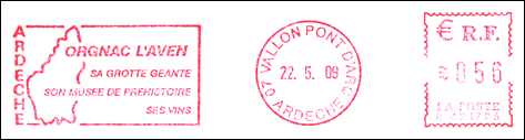 Frankatura mechaniczna: Vallon-Pont-d'Arc, 22.05.2009