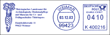 Frankatura mechaniczna: Weimar, 3.12.2003