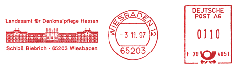 Frankatura mechaniczna: Wiesbaden 12, 3.11.1997