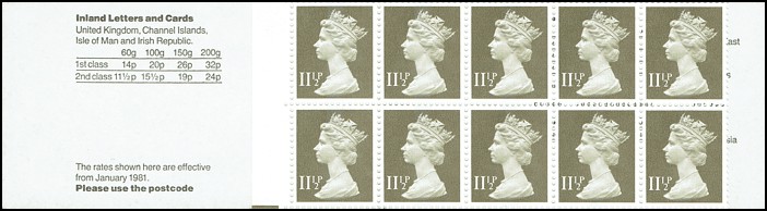 Zeszycik znaczkowy: Wielka Brytania Mi 801