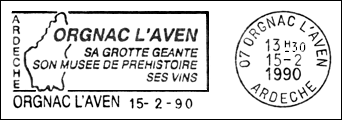 Kasownik: Orgnac-l'Aven, 15.02.1990