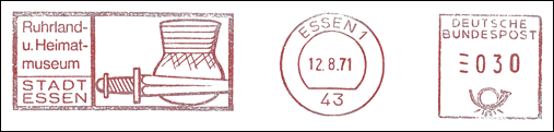 Frankatura mechaniczna: Essen 1, 12.08.1971