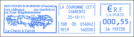 Frankatura mechaniczna: La Couronne, 25.10.2011