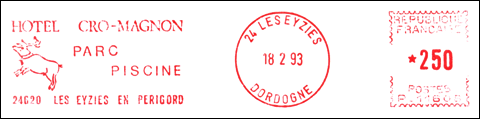 Frankatura mechaniczna: Les Eyzies, 18.02.1993