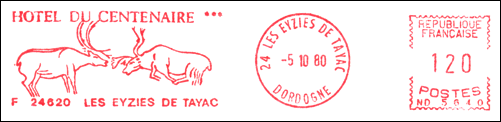 Frankatura mechaniczna: Les Eyzies, 5.10.1980