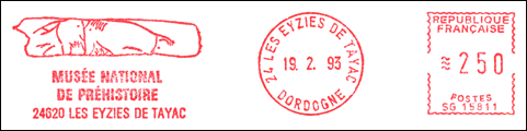 Frankatura mechaniczna: Les Eyzies-de-Tayac, 19.02.1993