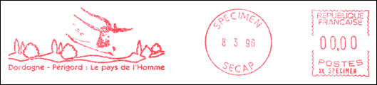 Frankatura mechaniczna: Périgueux, 8.03.1996