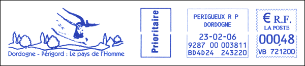 Frankatura mechaniczna: Périgueux, 23.02.2006