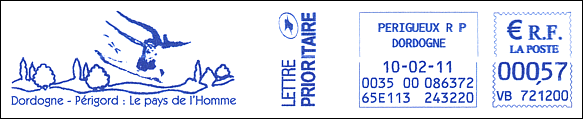 Frankatura mechaniczna: Périgueux, 27.02.2009