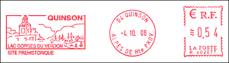Frankatura mechaniczna: Quinson, 4.10.2006