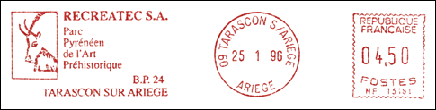 Frankatura mechaniczna: Tarascon-sur-Ariège, 25.01.1996