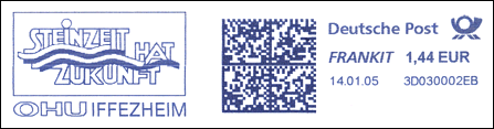 Frankatura mechaniczna: Iffezheim, 14.01.2005